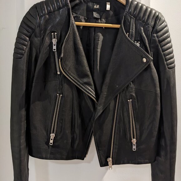 H&M real leather jacket - Picture 3 of 6